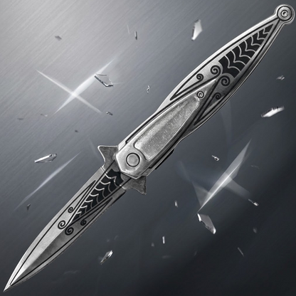 SP 537-SL 5.25" Derling Silver Handle Assist-Open Folding Knife with Belt Clip