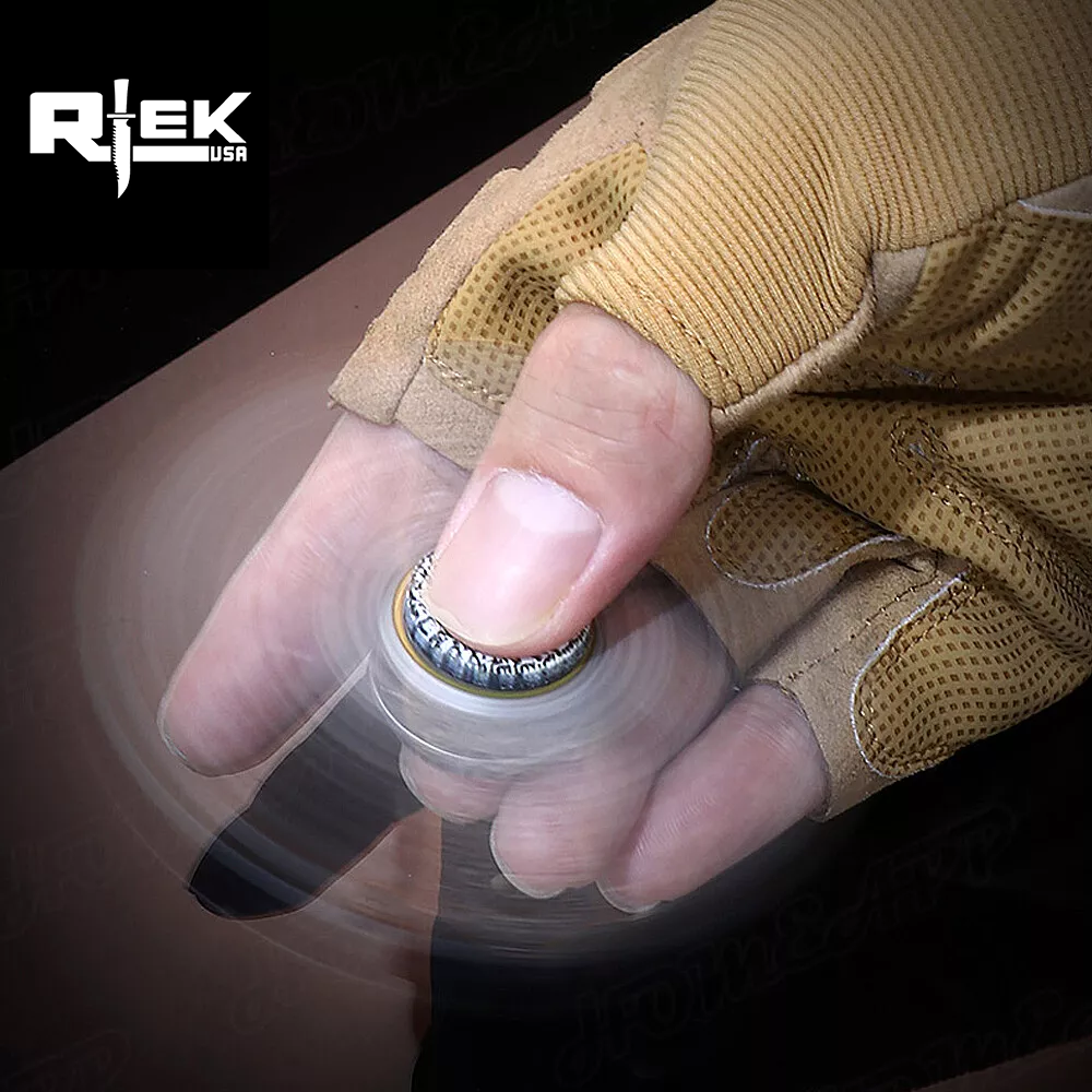 SPK 3423-SL 3" Rtek Royal Silver Folding Knife Fidget Spinner