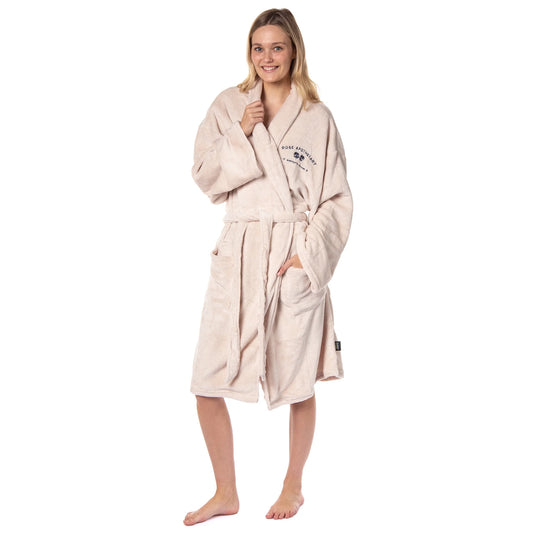 Schitt's Creek Gift Plush Fleece Luxury Bathrobe Robe Rose Apothecary