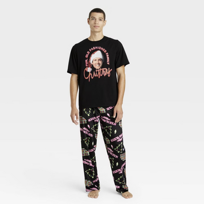 Men's Christmas Vacation Pajama Set T-Shirt & Pants Combo
