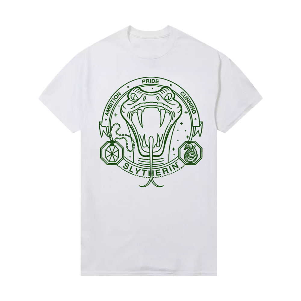 Women Junior's Harry Potter Slytherin Snake Logo Graphic T-Shirt Tee