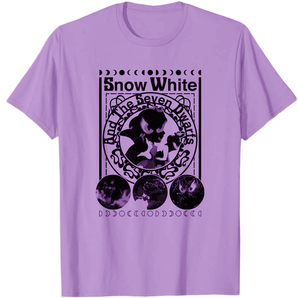 Men's Purple Snow White Graphic Tee T-Shirt