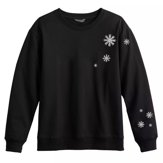 Women's Celebrate Together Snowflake Holiday Graphic Sweatshirt