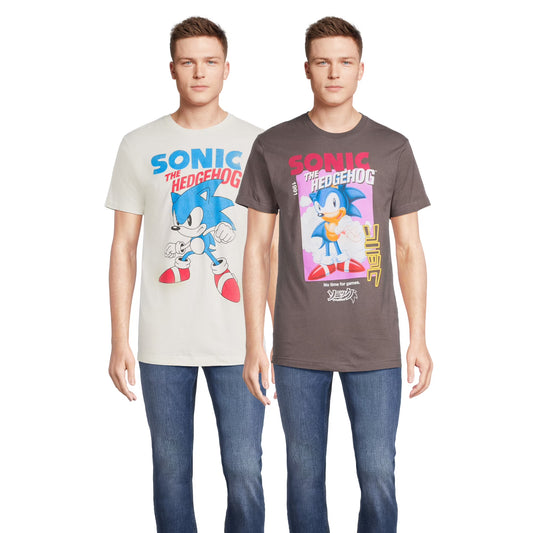 Men's Sonic the Hedgehog Graphic T-Shirt 2-Pack