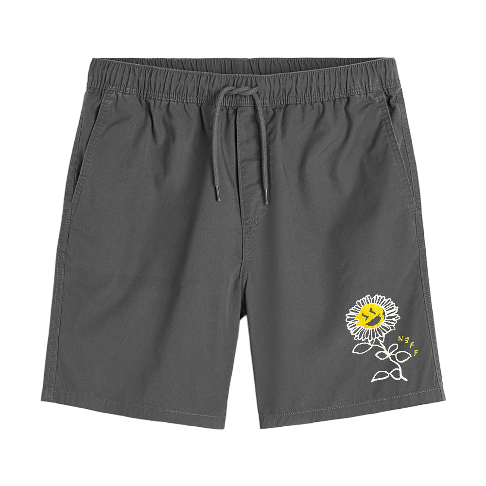 Men's Neff Daytripper Sunflower Drawstring Twill Shorts with 7-Inch Inseam
