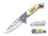 T 27801-WF  5" Wolf Eteched Design Assist-Open Folding Knife