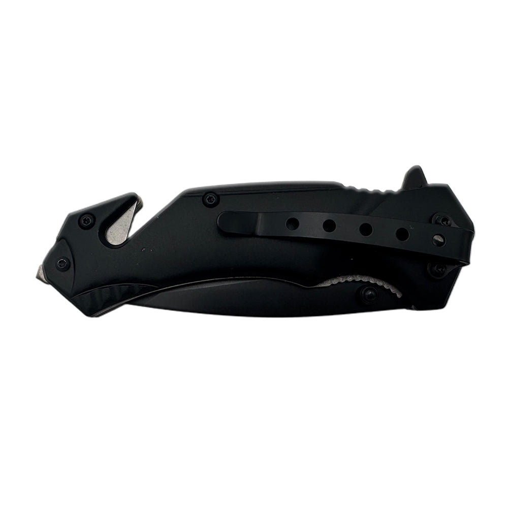 Rtek TD 941-FF 4.5-inch fire department assist-open rescue folding knife with spring-assisted tactical design and durable handle