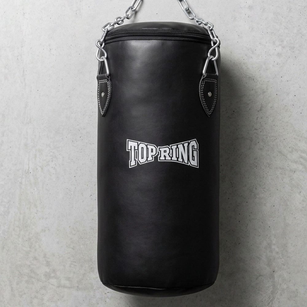 TRHB Top Ring 30 LBS All-Leather Heavy Punching Bag for Boxing & MMA with Mounting Chain