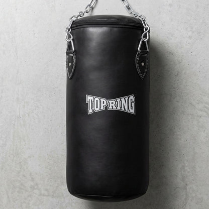 TRHB Top Ring 30 LBS All-Leather Heavy Punching Bag for Boxing & MMA with Mounting Chain