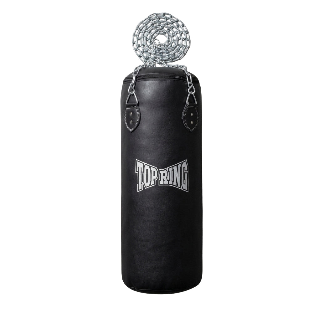 TRHB Top Ring 50 LBS All-Leather Heavy Punching Bag for Boxing & MMA with Mounting Chain