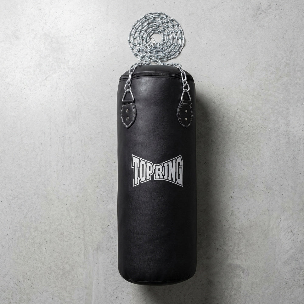 TRHB Top Ring 50 LBS All-Leather Heavy Punching Bag for Boxing & MMA with Mounting Chain