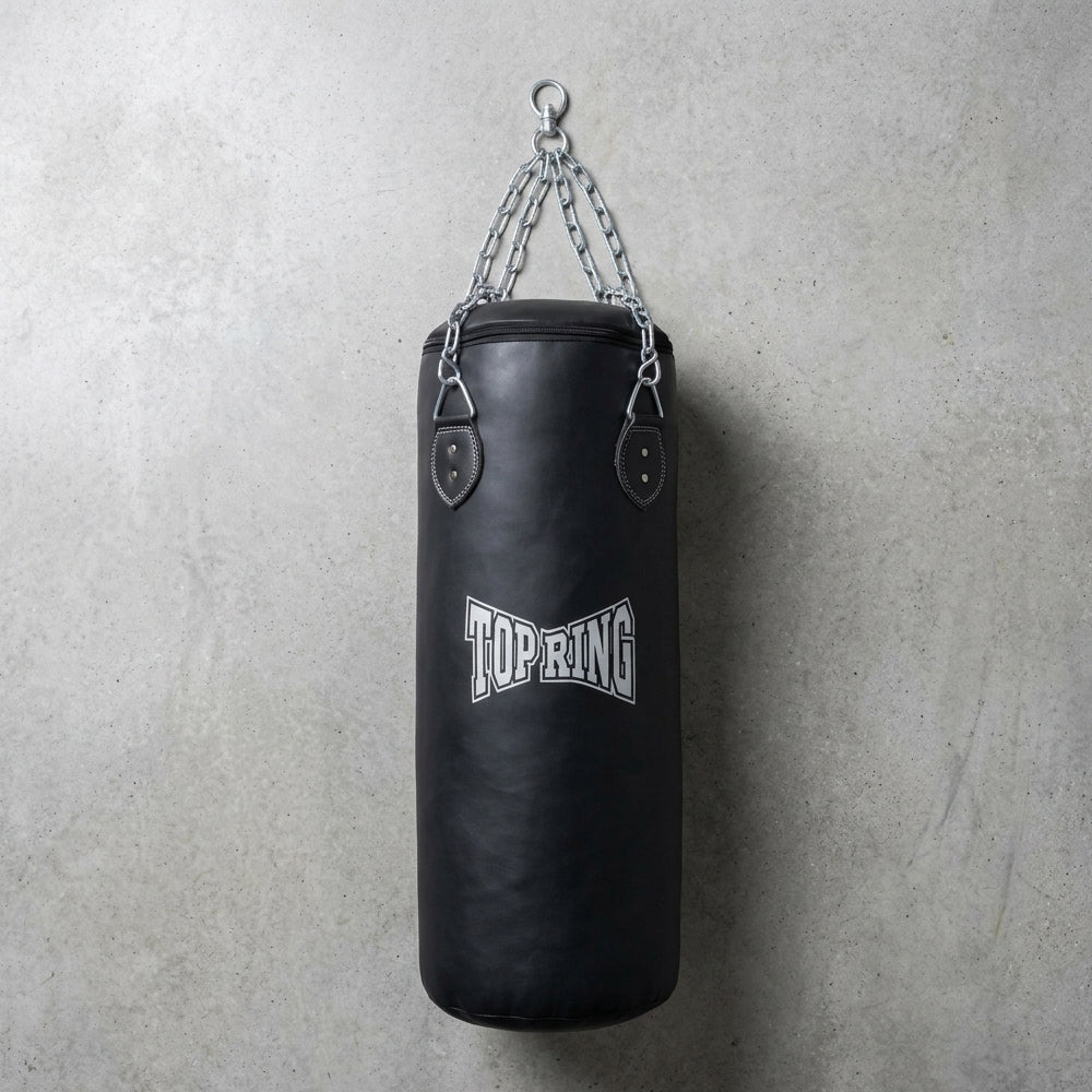TRHB Top Ring 50 LBS All-Leather Heavy Punching Bag for Boxing & MMA with Mounting Chain
