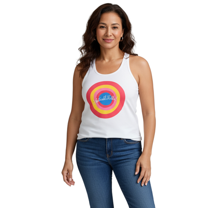 Women Junior's White Looney Tunes Thats All Folks Racerback Tank Top - Rex Distributor, Inc. Wholesale Licensed Products and T-shirts, Sporting goods,