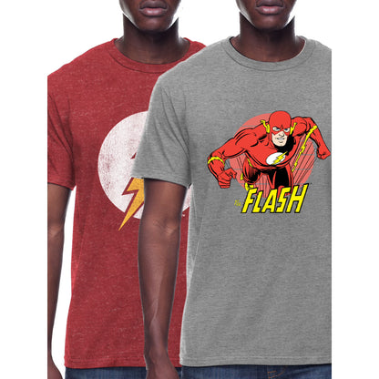 Men's The Flash DC Comics Icon Classic Graphic T-Shirts, 2-Pack