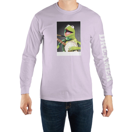 Men's Purple The Muppets Kermit Dreamer Long Sleeve T-Shirt