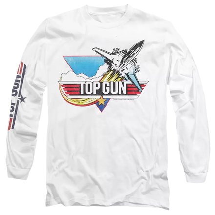 Boy's long sleeve graphic T-shirt featuring a Top Gun movie poster design, from Rex Distributor, Inc.