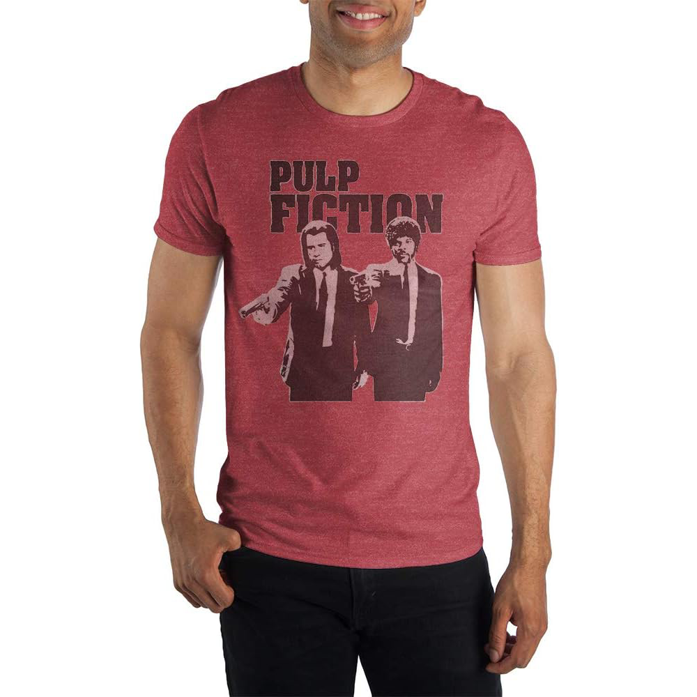 Men's Pulp Fiction Red Heather T-Shirt Tee