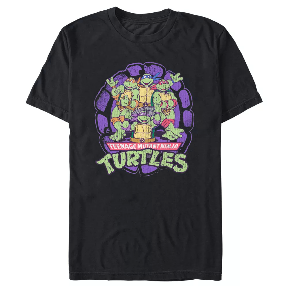 Men's Teenage Mutant Ninja Turtles Distressed Purple Shell T-Shirt