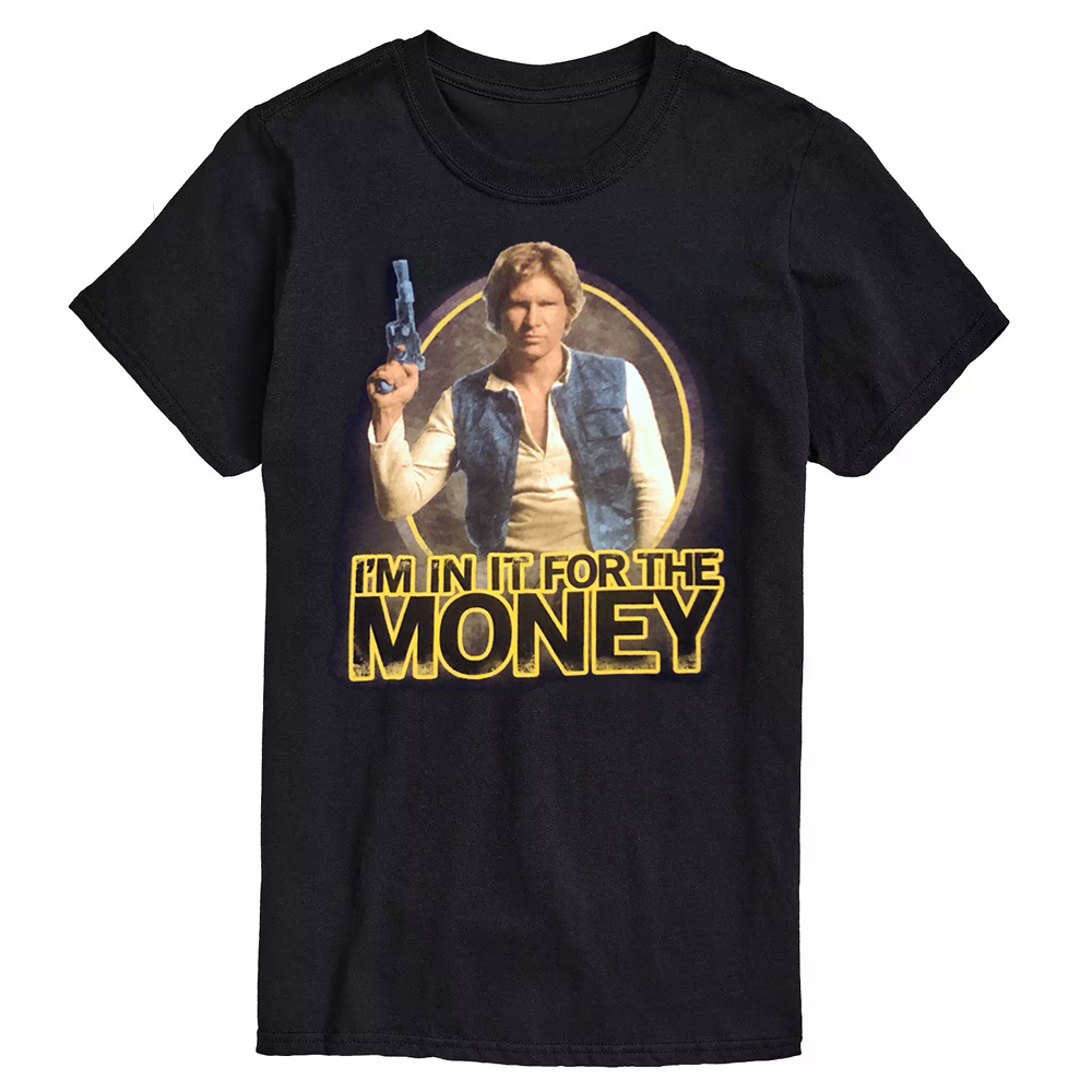 Men's Star Wars Han Solo I'm In It For The Money Graphic Tee T-Shirt