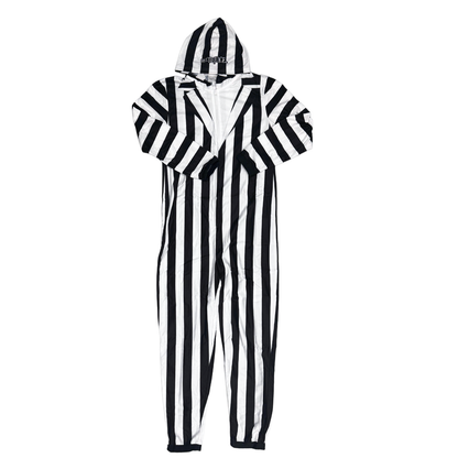 Men's Beetlejuice One-Piece Pajamas with Hood Union Suit