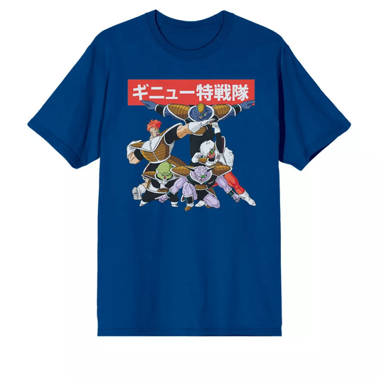 Men's Dragon Ball Z Ginyu Force Character Group Navy Blue Graphic Tee T-Shirt