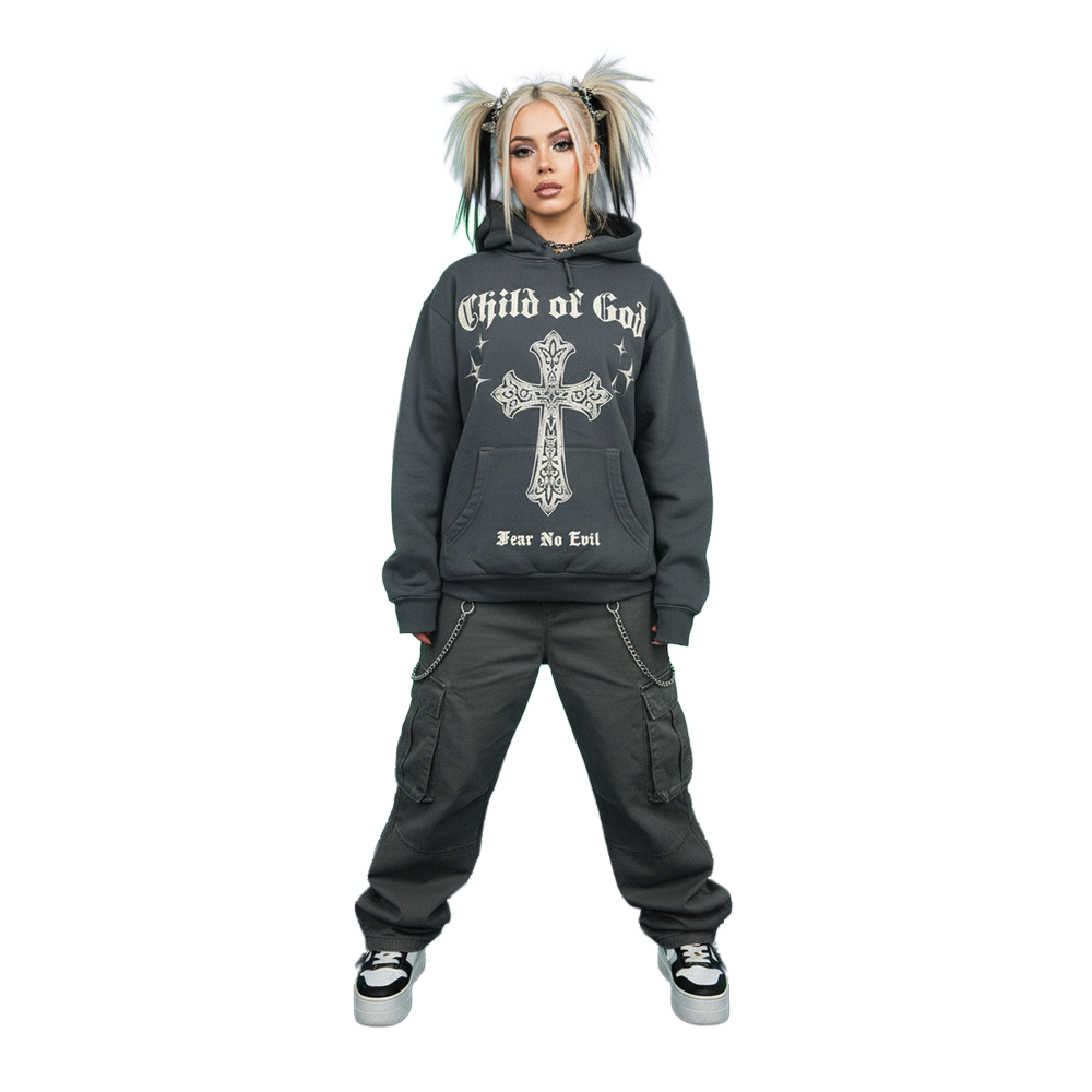 Child Of God Fear No Evil Pullover Hoodie