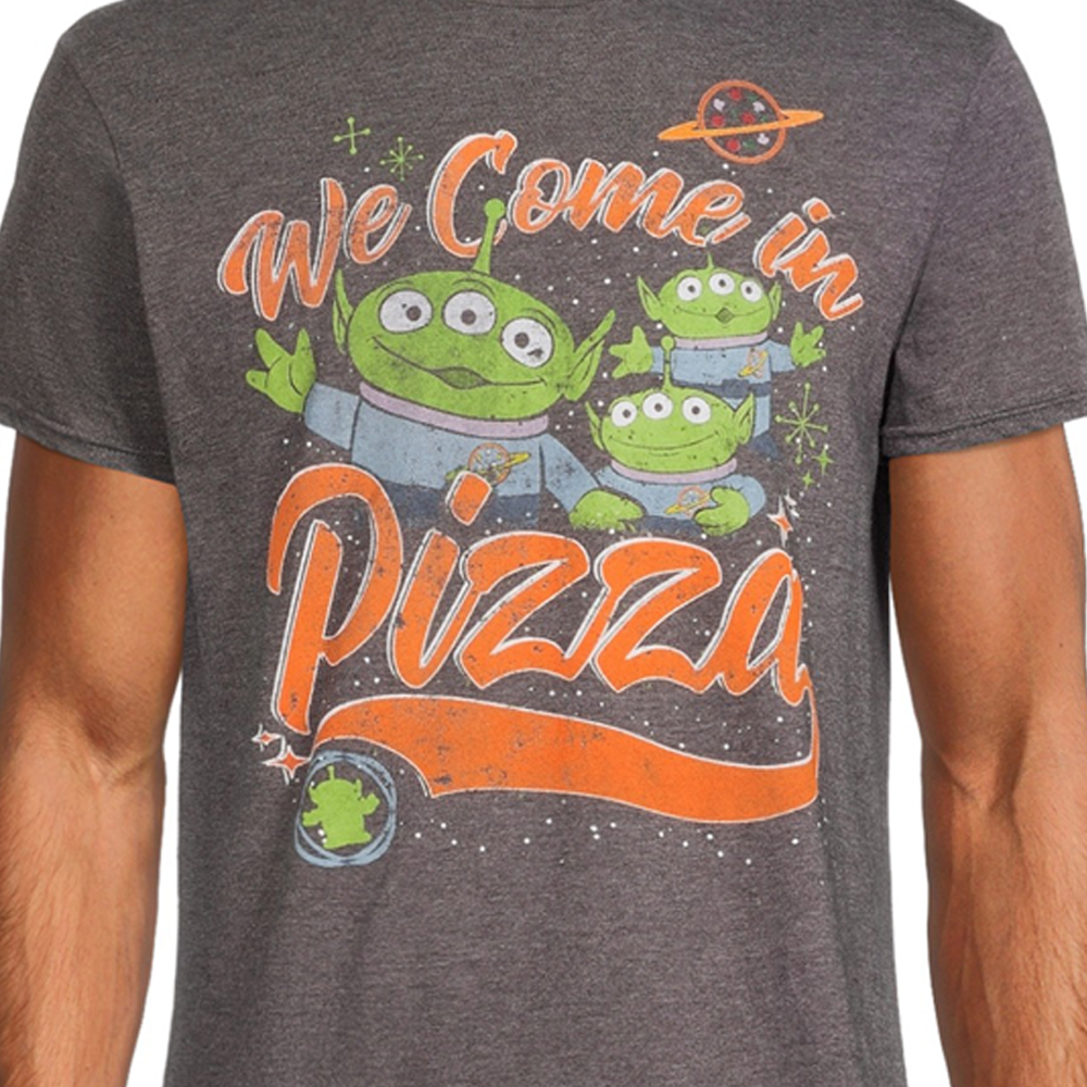 Men's Toy Story We Come In Pizza Graphic Tee T-Shirt
