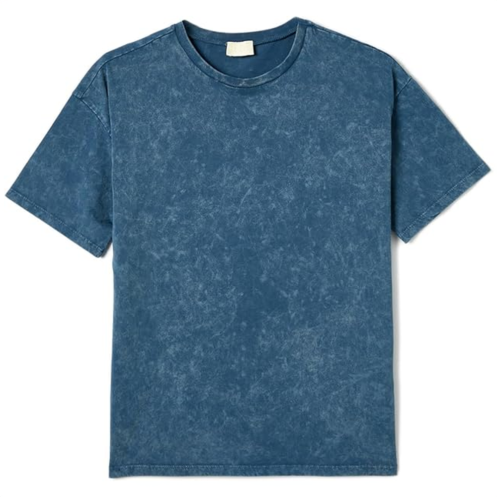 Boys' Blue Acid Wash Short Sleeve T-Shirt