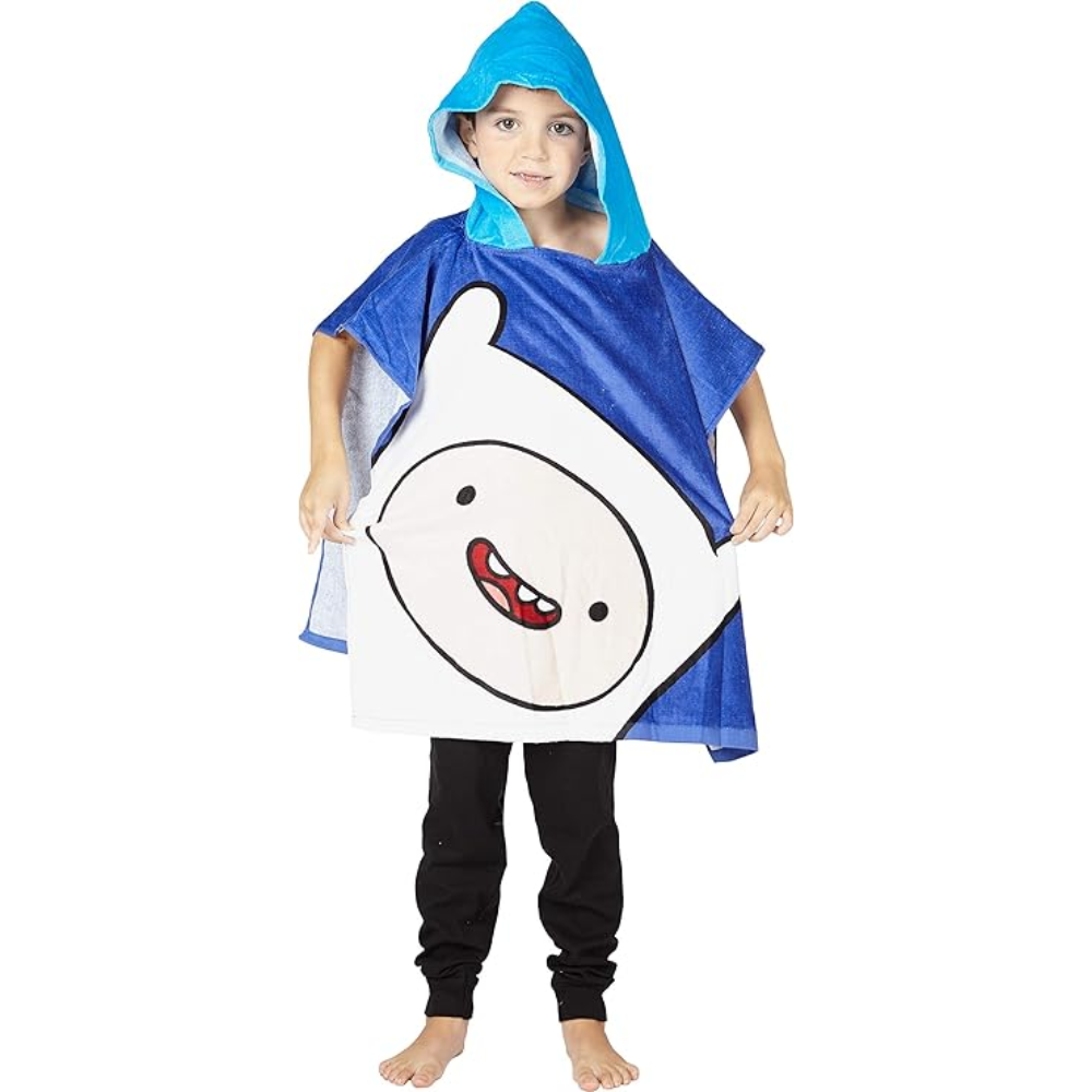 Adventure Time Boys' Finn The Human Hooded Poncho - Rex Distributor, Inc. Wholesale Licensed Products and T-shirts, Sporting goods,
