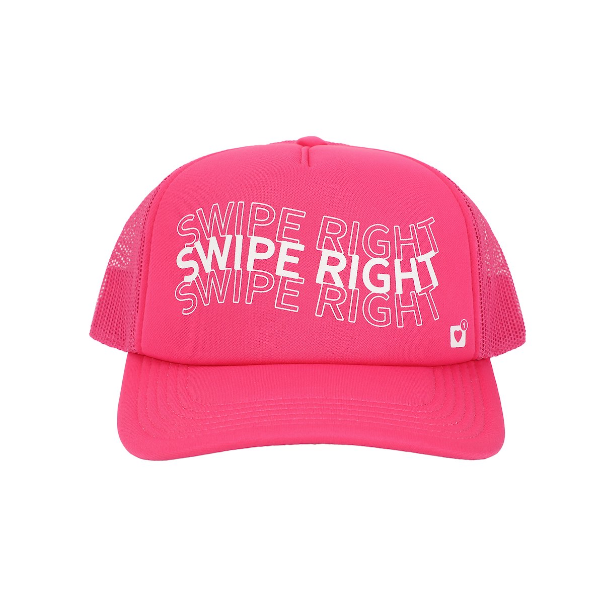 Valentine's Day Swipe Right Pink Foam Trucker Hat