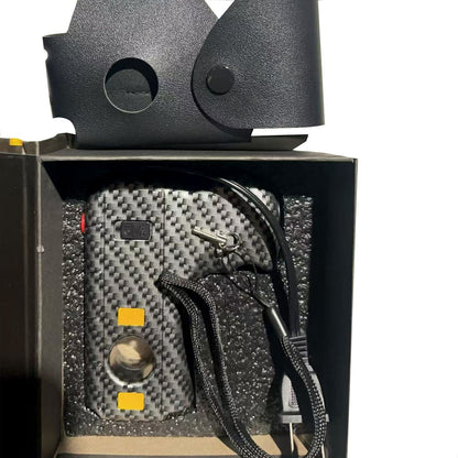 SH 14678-CB Carbon Fiber Design Gun Stun Gun with LED Light 10MV