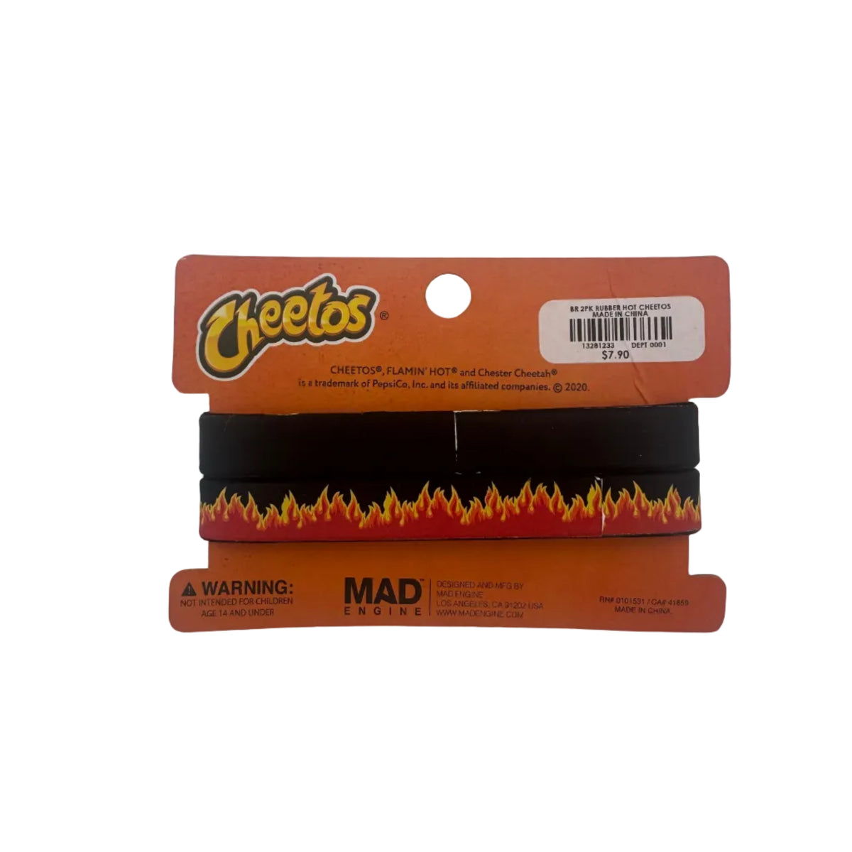 Cheetos Flamin Hot Rubber Bracelet 2 Pack
