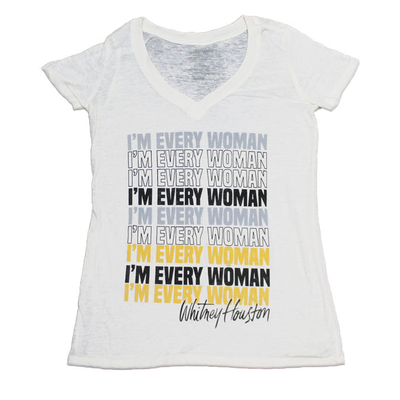 Women Junior's Whitney Houston I'm Every Woman Tee T-Shirt