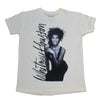 Women Junior's Whitney Houston Script Portrait Tee T-Shirt