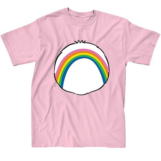 Women Junior's Cheer Bear Belly Badge Care Bears Crop Graphic Tee