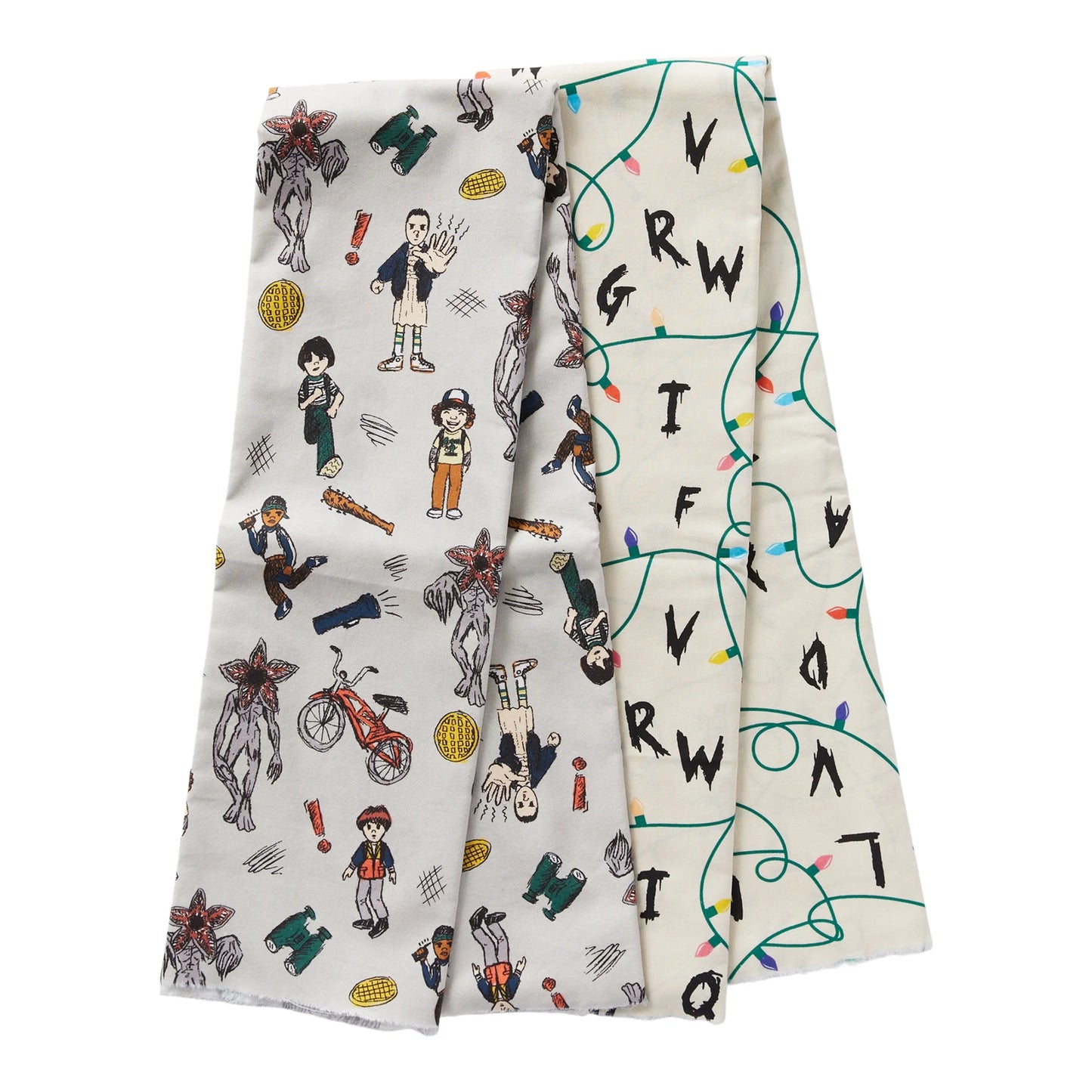 Netflix Stranger Things Cotton Fabric & Patch Diy Kit, 5 Patches And 2 Yards Of Fabric