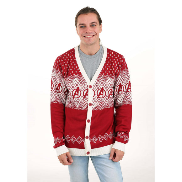 Adult Marvel Avengers Ugly Christmas Cardigan Sweater