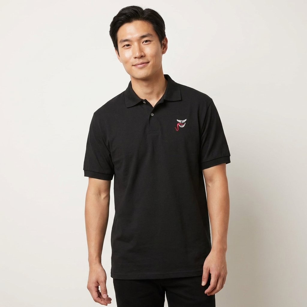 Men's Marvel Comics Venom Teeth and Tongue Polo Shirt