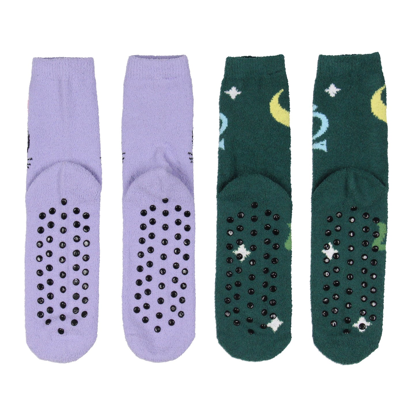 Sailor Moon Socks Women's Artemis And Luna 3D Ears Fuzzy Mid-Calf Adult Anime 2-Pack Crew Socks