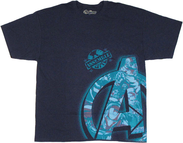 Men's Marvel Comics Avengers Logo Collage Graphic Tee T-Shirt