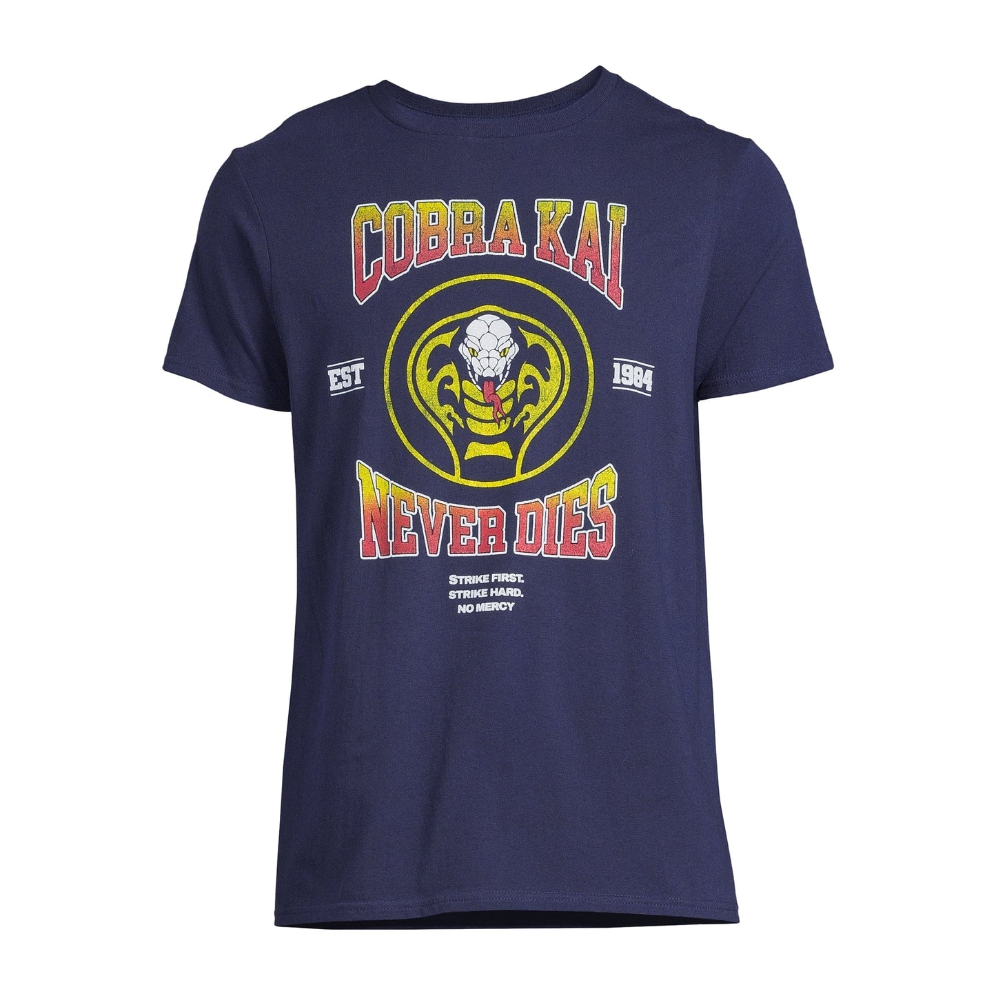 Men's Cobra Kai Never Dies Graphic Print Tee T-Shirt