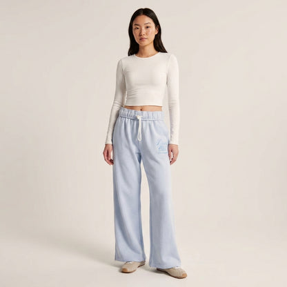 Women's Leisure Graphic Lounge Pants - Light Blue