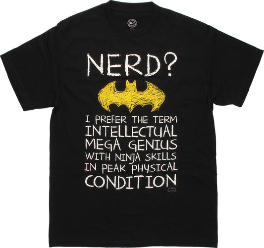 Men's DC Comics Batman Nerd Graphic Tee T-Shirt