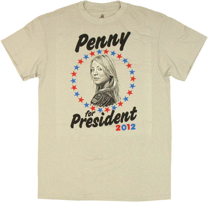 Men's Big Bang Theory Penny President Graphic Tee T-Shirt Grey