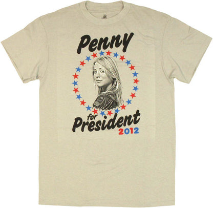 Men's Big Bang Theory Penny President Graphic Tee T-Shirt Grey