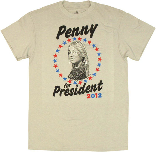 Men's Big Bang Theory Penny President Graphic Tee T-Shirt Grey