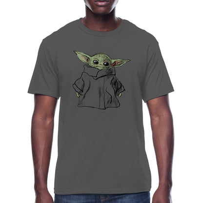 Men's Star Wars Baby Yoda Standing & Starry Night Graphic T-Shirts, 2-Pack