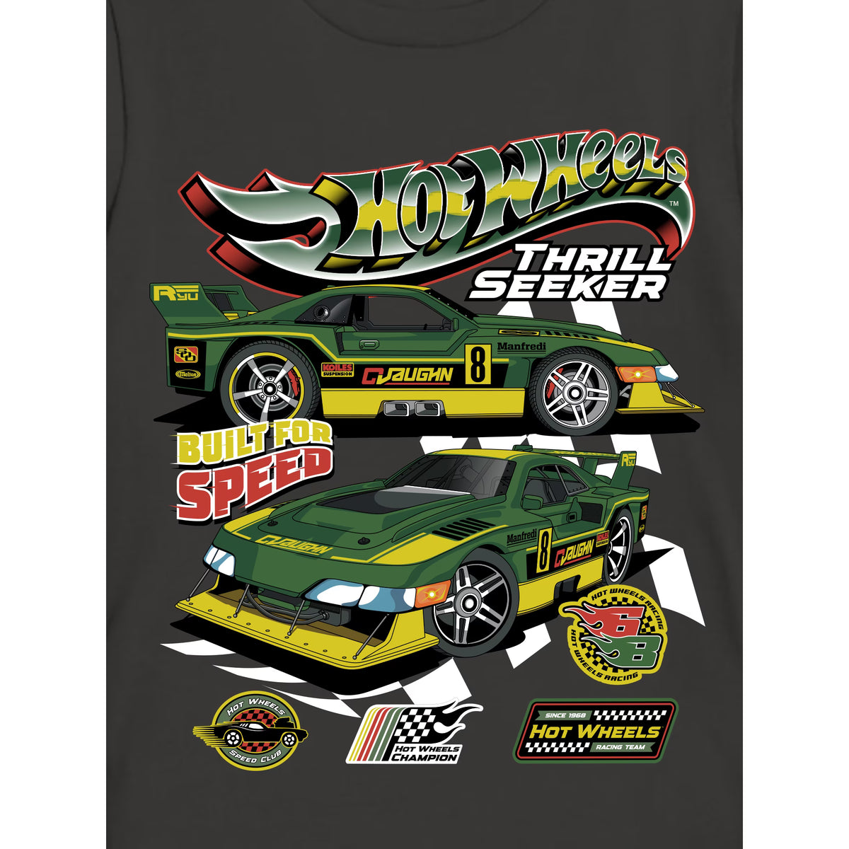Boys Hot Wheels Thrill Seeker, Crew Neck, Short Sleeve, Graphic T-Shirt, Sizes 4-18