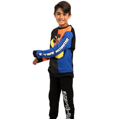 Dragon Ball Z Goku and Title Logo Oversized Graphic Youth Sweatshirt and Joggers 2-Piece Set