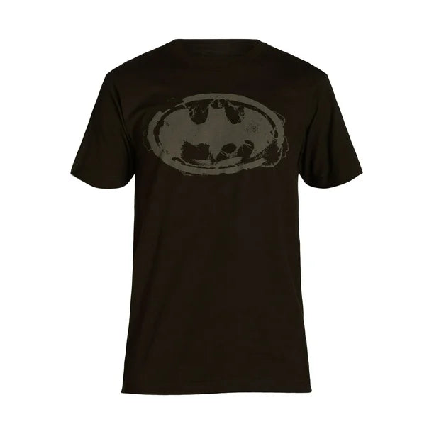 Men's Black Batman Logo Graphic Tee T-Shirt